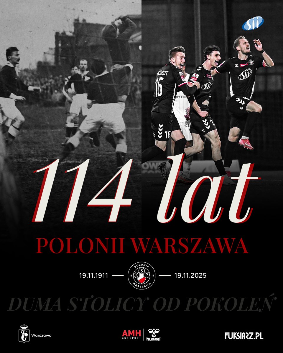 114-lat temu zaczęła się piękna historia, która trwa do dziś! 😍🖤

🔙 Historia pełna wzlotów i upadków, pięknych chwil triumfu i trudnych momentów, które razem tworzą niepowtarzalną opowieść o jednym z najstarszych i doświadczonych historią klubów piłkarskich w Polsce.

Całej