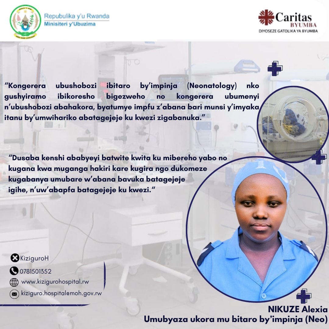 KiziguroH's tweet photo. “Kongerera ubushobozi ibitaro by’impinja (Neonatology) nko gutanga ibikoresho bigezweho no kongerera ubumenyi n’ubushobozi abahakora, byatumye impfu z’abana bari munsi y’imyaka itanu by’umwihariko abatagejeje ku kwezi zigabanuka.” https://t.co/2UWE2YzFki