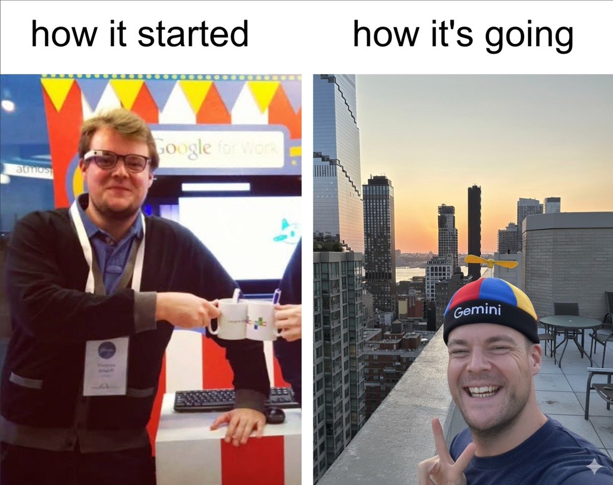 thorwebdev's tweet image. I&apos;m joining @GoogleDeepMind to help developers build their wildest dreams with Gemini ✨

Eleven years ago I interned with the Maps for Work team in London. Excited to be back in the Google family working with amazing people on incredible dev tooling.

Time to build! 🔨