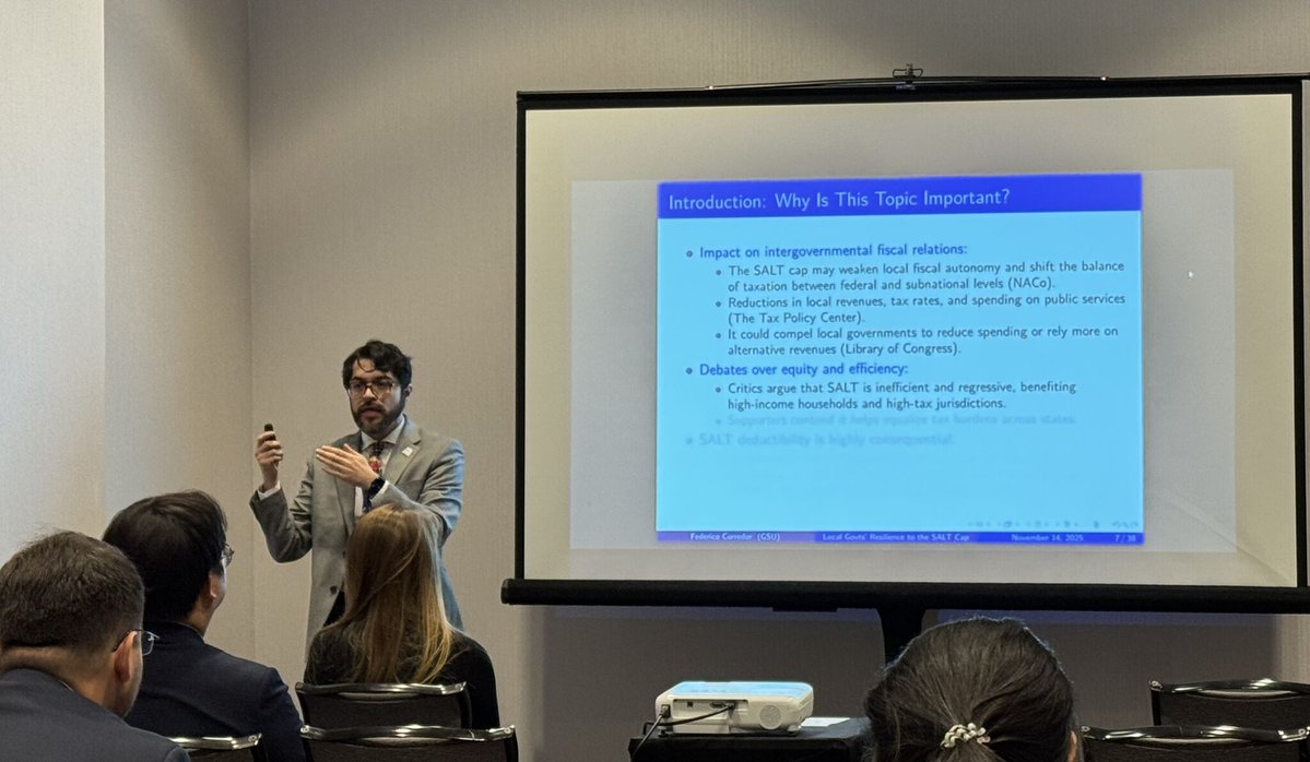 We extend our appreciation to the Public Finance Research Cluster, the Andrew Young School, and advisor Dr. Carlianne Patrick for their support. Congratulations, Federico (<a href="/FedeCorredor92/">Federico Corredor</a>), on this outstanding accomplishment.