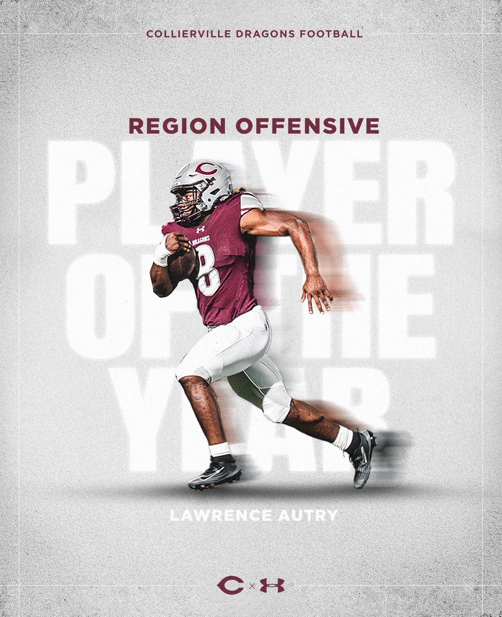 Congratulations to Lawrence Autry on being named the Region 7-6A Offensive Player of the Year‼️ #unFINISHed