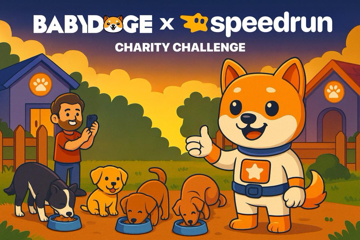 BabyDoge's tweet image. 🧡 BABYDOGE x @speedrunSO: THE CHARITY MISSIONS HAVE BEGUN! 🐶✨

We're the strongest, kindest community in Web3 and now everyone will know what we are really made of 💪🐾

5 missions on Speedrun that will help create real change for real dogs, and your good deeds will get paid!…
