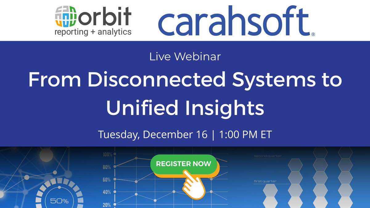 OrbitAnalytics's tweet image. Is disconnected data slowing your team down? Join #OrbitAnalytics &amp;amp; #Carahsoft on Dec 16 at 1 PM ET for &quot;From Disconnected Systems to Unified Insights&quot; see how streamlined reporting breaks down silos for #GovTech leaders. Real insights, real solutions: hubs.la/Q03TJ9640