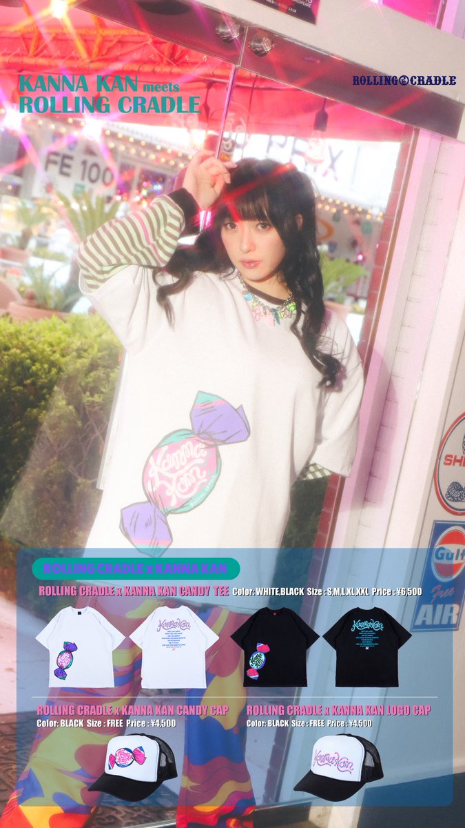 6090_S's tweet image. 🎂【KANNA KAN meets ROLLING CRADLE Vol.2】🎂

声優 菅叶和さんをモデルにしたオリジナルZINE 第2弾が完成！
さらに未使用カットを含む写真展開催！

そして...
菅叶和さんとの初となるコラボレーションアイテムをONLINE STORE、渋谷店共に11.22(土) 12:00より販売いたします！

SHE&apos;S LIKE CANDY-🍬