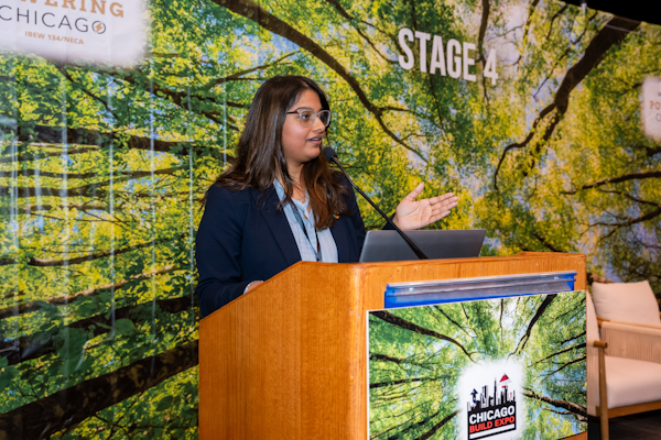 WiRE_Canada's tweet image. WiRE led key talks at Chicago Build Expo 2025! 🏗️ Shraddha Nair, WiRE UK Chapter Lead, shared expertise on decarbonization, embodied carbon, and green building strategy. Our full recap: zurl.co/2AYNP
 #WiRE #ChicagoBuild #Decarbonization #BuiltEnvironment