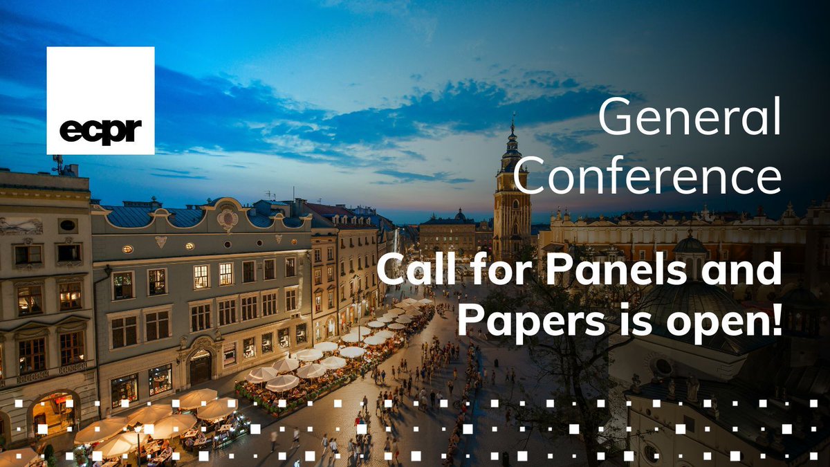 📣 𝐂𝐚𝐥𝐥 𝐟𝐨𝐫 𝐏𝐚𝐧𝐞𝐥𝐬 𝐚𝐧𝐝 𝐏𝐚𝐩𝐞𝐫𝐬 #ecpgrc26

🇵🇱 2026 General Conference, 8 – 11 September, Jagiellonian University

🔔 Submit across 68 sections ecpr.eu/Events/Academi…

📆 Proposal deadline: Mon 5 Jan ecpr.eu/GeneralConfere…