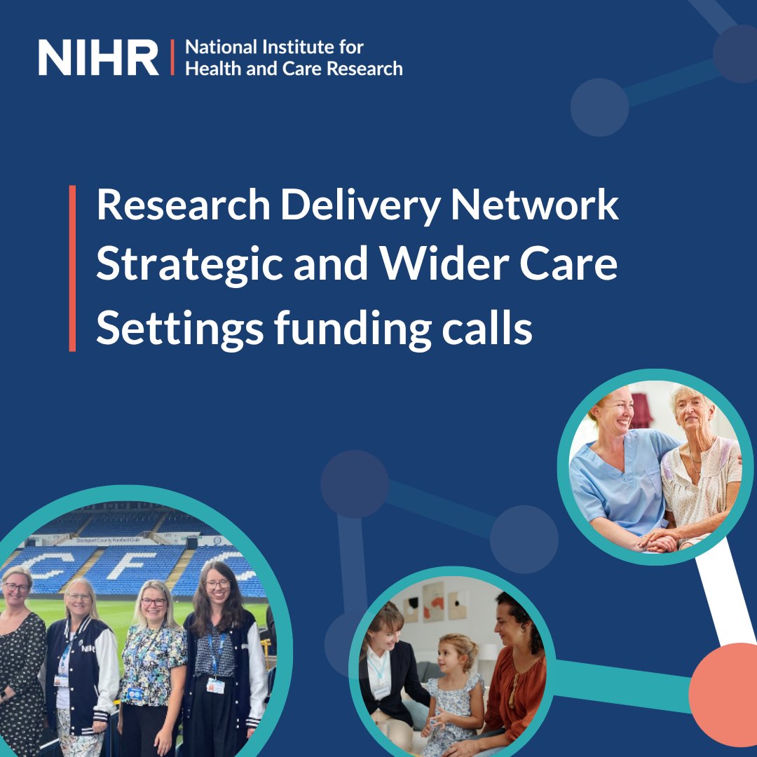 Have you got ideas about how to increase access to health and care research opportunities in your region?

The <a href="/NIHRrdn/">NIHR Research Delivery Network</a>  is launching Strategic and Wider Care Settings funding calls from today.

🔎Over 360 innovative research delivery projects were awarded through our Regional