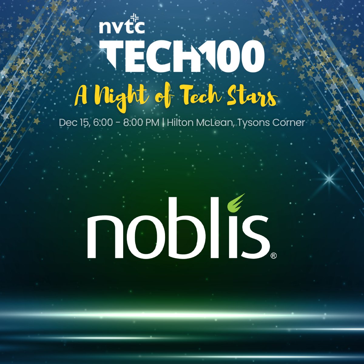 NoblisInc's tweet image. 🎉 Noblis has been selected for the #NVTC #Tech100 list of the region’s most innovative tech leaders. This nod underscores our dedication to applying the most advanced science and technology to create vital impact for our customers. #IgnitetheSpark #FortheBestofReasons