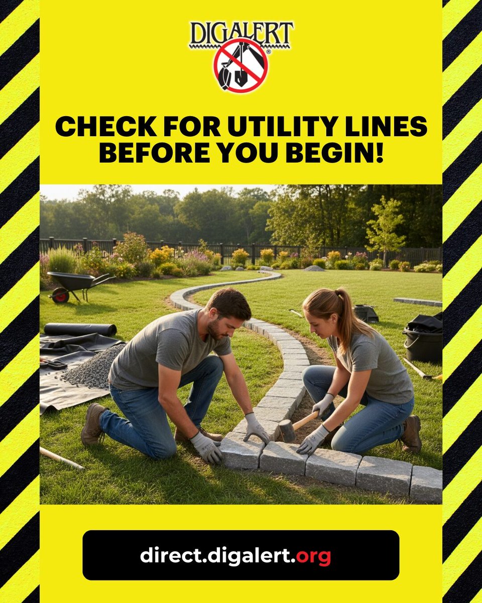 DigAlert's tweet image. Planning a big project?
You can get ahead of the game by submitting your FREE DigAlert® ticket up to 14 calendar days in advance before digging!

Submitting a ticket is fast and easy: direct.digalert.org 

#DamagePrevention #PublicSafety #811Awareness