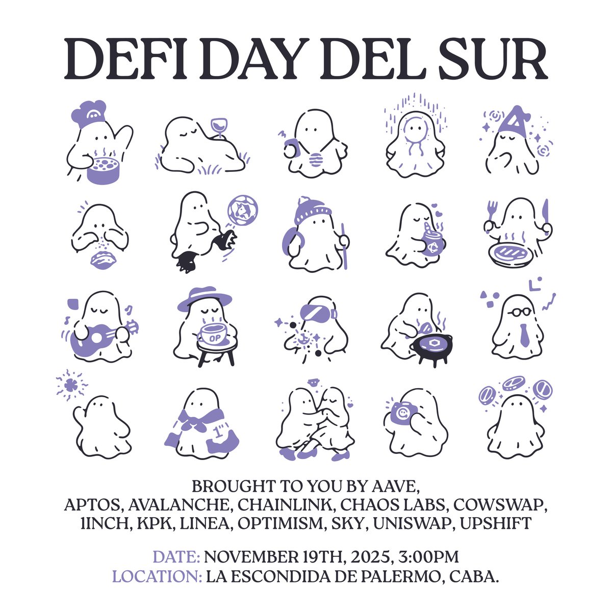 aave's tweet image. DeFi Day, your favorite event of the season, is back 🇦🇷

November 19th in Buenos Aires, Argentina.

Excellent programming, better vibes, and delicious empanadas.