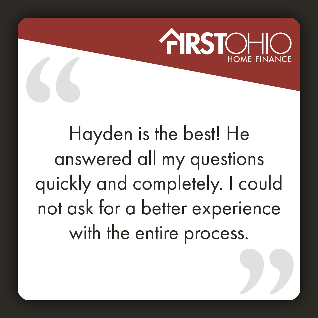 FirstOhioHome's tweet image. From the first call through closing day, the experienced team at First Ohio Home Finance is here to provide you with amazing service through each step of your homebuying journey. Reach out today to get started!
#testimonialtuesday #mortgageexperts #ohiorealestate