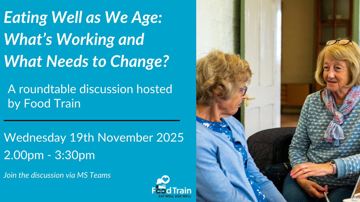 Join us tomorrow at our roundtable event to learn more about what works to support older people to eat well and prevent #malnutrition

Register here: bit.ly/3WS2iEc

#UKMAW2025