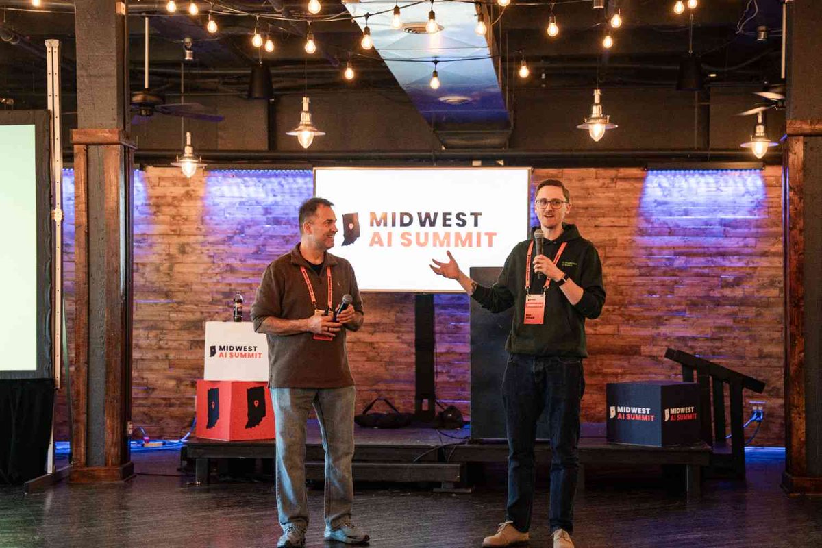 PracticalAIFM's tweet image. 🎉Had a great time at the @midwestaisummit last week! 

Dan and Chris were honored to join as speakers! 
Really appreciated the conversations, the energy, and the chance to connect with people pushing the boundaries of AI across the Midwest and beyond!🤝

#AIEvents #AIcommnunity