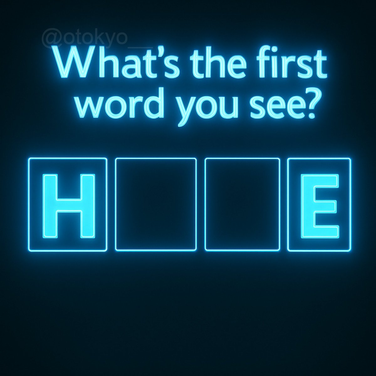 What's the word you see first