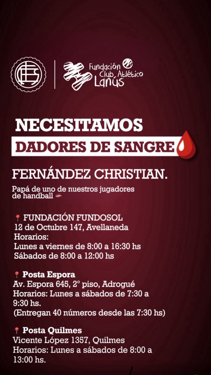 AYUDEMOS A CHRISTIAN! Papá de uno de nuestros jugadores de handball 💪🏼🇱🇻