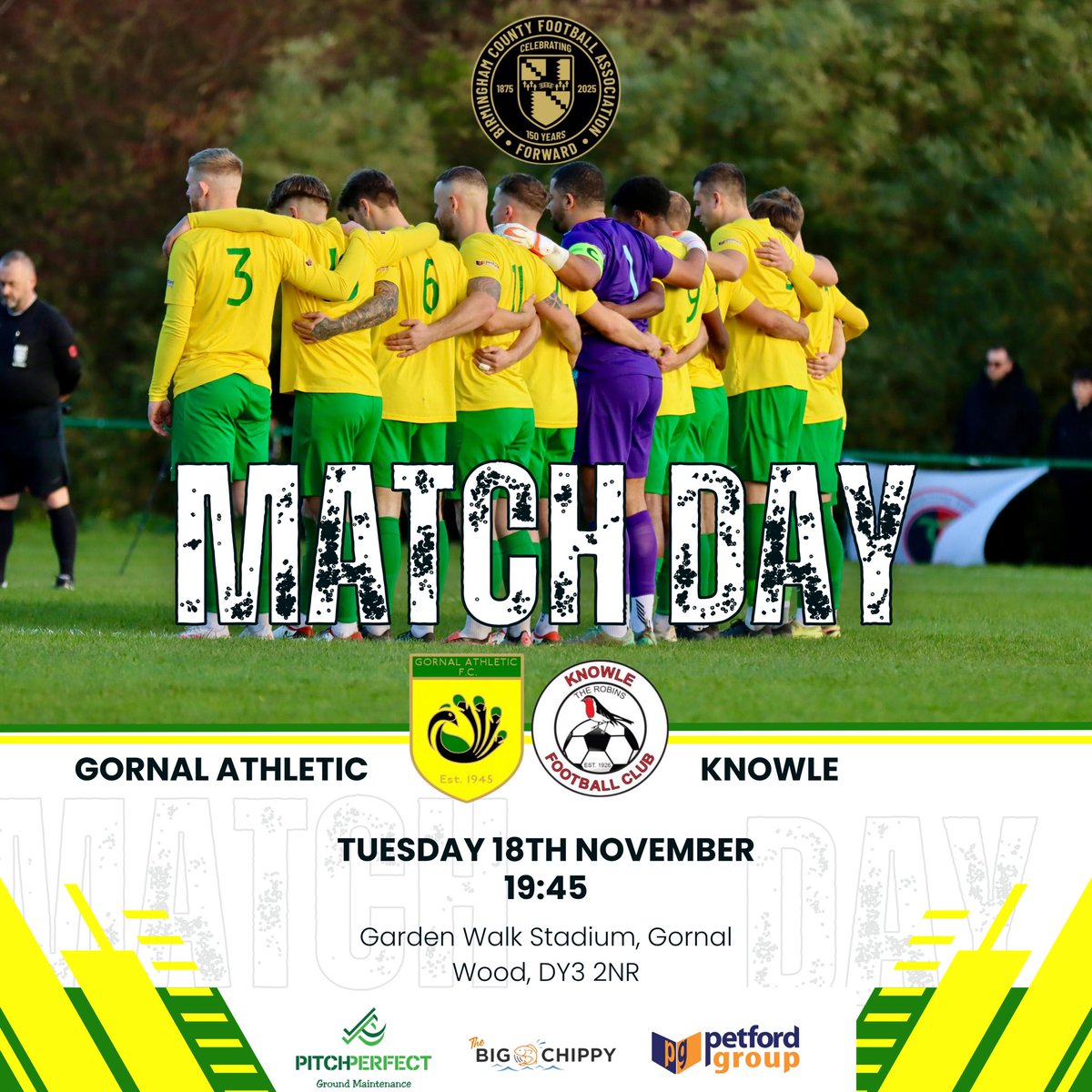 GornalAyWe's tweet photo. ITS MATCHDAY!

No pitch inspection required, the pitch has recovered well from Storm Claudia. 

Tough test tonight under the lights, come and get behind the lads! 

#PeacocksAyWe https://t.co/6todWgMyFl