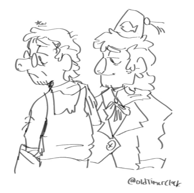 oldtimerclock's tweet image. just realized that they both figuratively lose they’re loved ones in this time #Fiddlestan