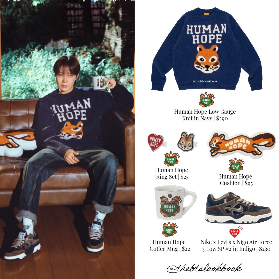 HUMAN MADE x j-hope BTS HUMAN HOPE クッション human made HUMAN HOPE CUSHION BTS j-hope Weverse Shop] Previews