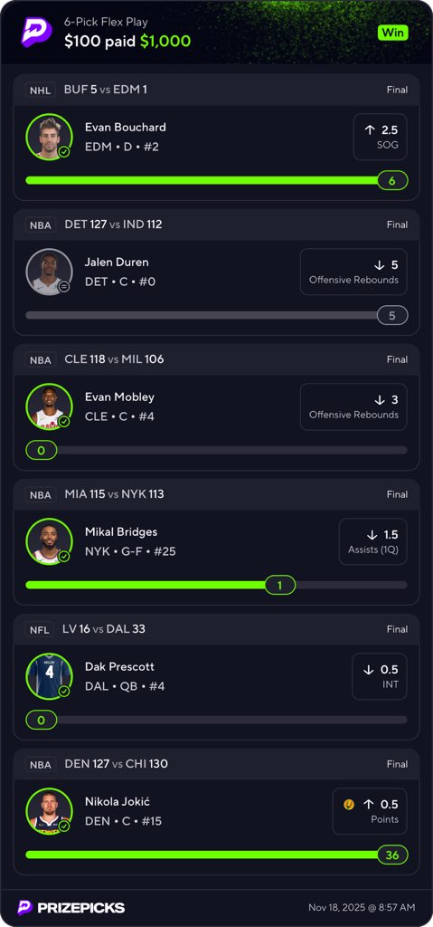 S/O <a href="/million_miles77/">Mile$</a> for his POTD on the ice 🏒 Last Night. 🌮 Tuesday Let’s Have An Amazing Day Today 💯🍻 #GamblingX #GamblingCommunity #SportsGambling #PropBets #DFS #sportsbettingpicks