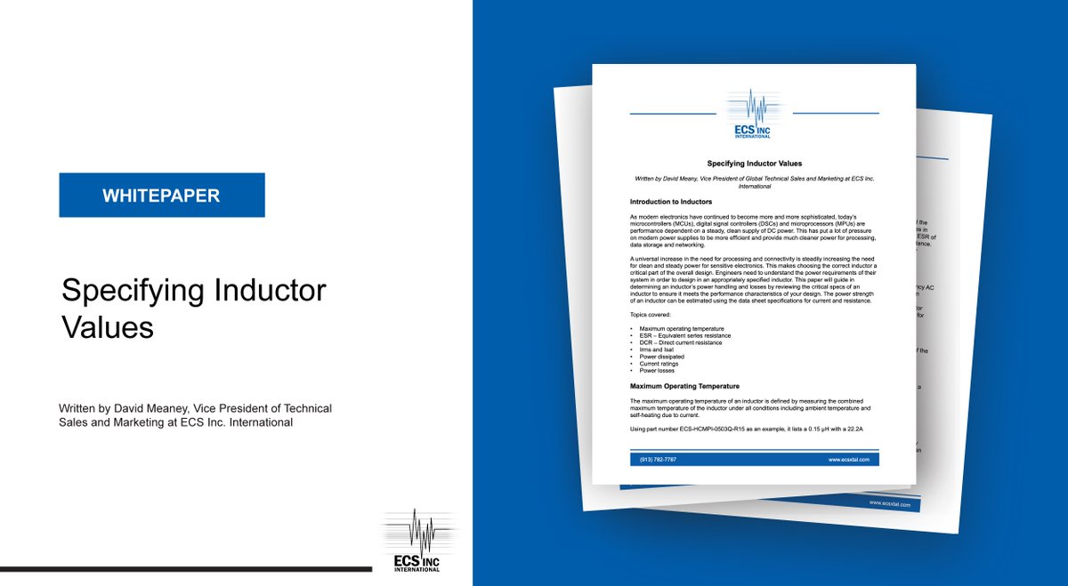 ECS_Inc's tweet image. Discover the critical role inductors play in modern electronics! From understanding current ratings to calculating inductor power losses, learn about selecting the right product series. 🔋 

Read Now 🔗 loom.ly/qkZKnnY

#Inductor #ESR #ECSInc #IoT #Electronics #EE