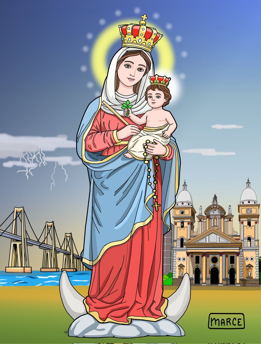 Feliz día de la Virgen de Chiquinquirá Patrona de los Zulianos. Que la Chinita nos bendiga a todos. 
Acá les comparto mi ilustración con todo mi cariño,
Marce.-