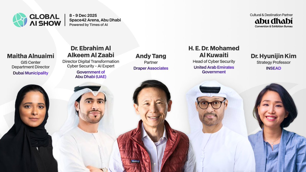 CoinEdition's tweet image. 📢 Coin Edition is proud to partner with the Global AI Show Abu Dhabi 2025.

The event features a distinguished lineup of cybersecurity leaders, AI transformation executives, global investors, and strategy authorities.

🎟️ Early bird passes 👇

globalaishow.com/abu-dhabi…
