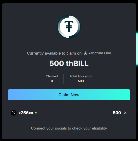 Thank you <a href="/Theo_Network/">Theo</a> for giving me 500 thBILLs.

Let's give it away.

Comment: Theoliquid
follow: <a href="/x256xx/">x256.hl</a> 

In 24 hours, randomly choosing 2 people from the comments who get $250.