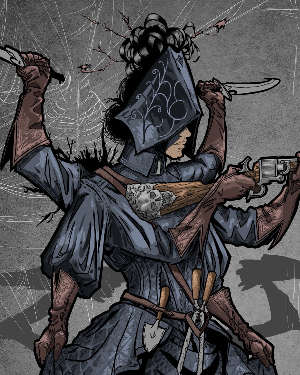 Fooly_ink's tweet photo. Finally finished my fanart of my hunter Mama Maye from @HuntShowdown with my own idea of a trait portrayed on her, hope you enjoy!

#art #huntshowdown #characterdesign #fanart #manga #comic https://t.co/c1cjHdaFSw