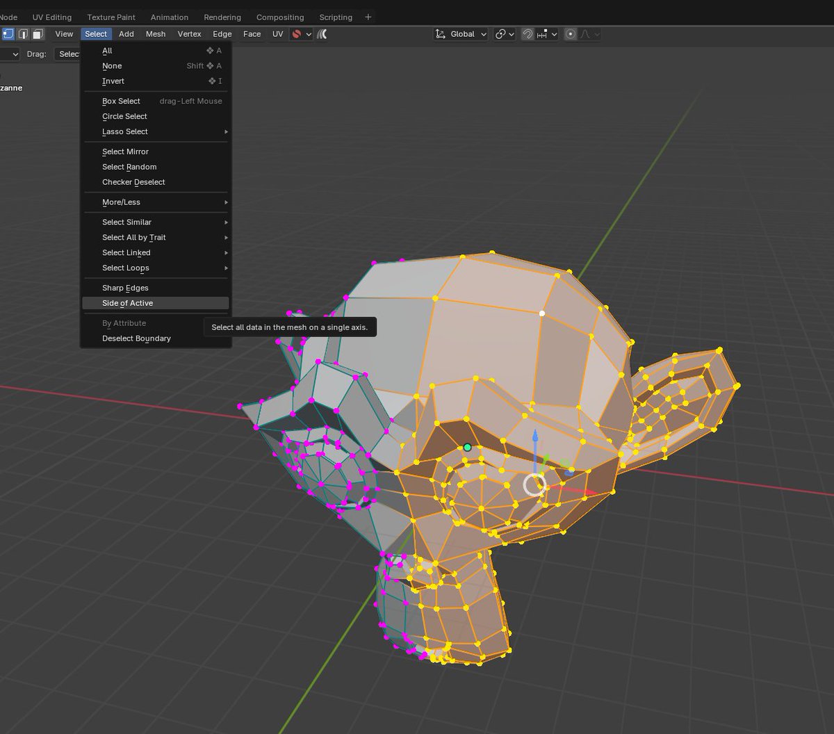TheCgCy's tweet photo. @andrewpprice @henningsanden 2 Methods: Side of Active or Blender's Auto Mirror extension.

- Simply click 1 side of the vertex and select Side of Active then Delete.
- The Auto Mirror tool is basically a one-click solution. Some quick check boxes to make the modifier optional. https://t.co/bVpyDFqNRX