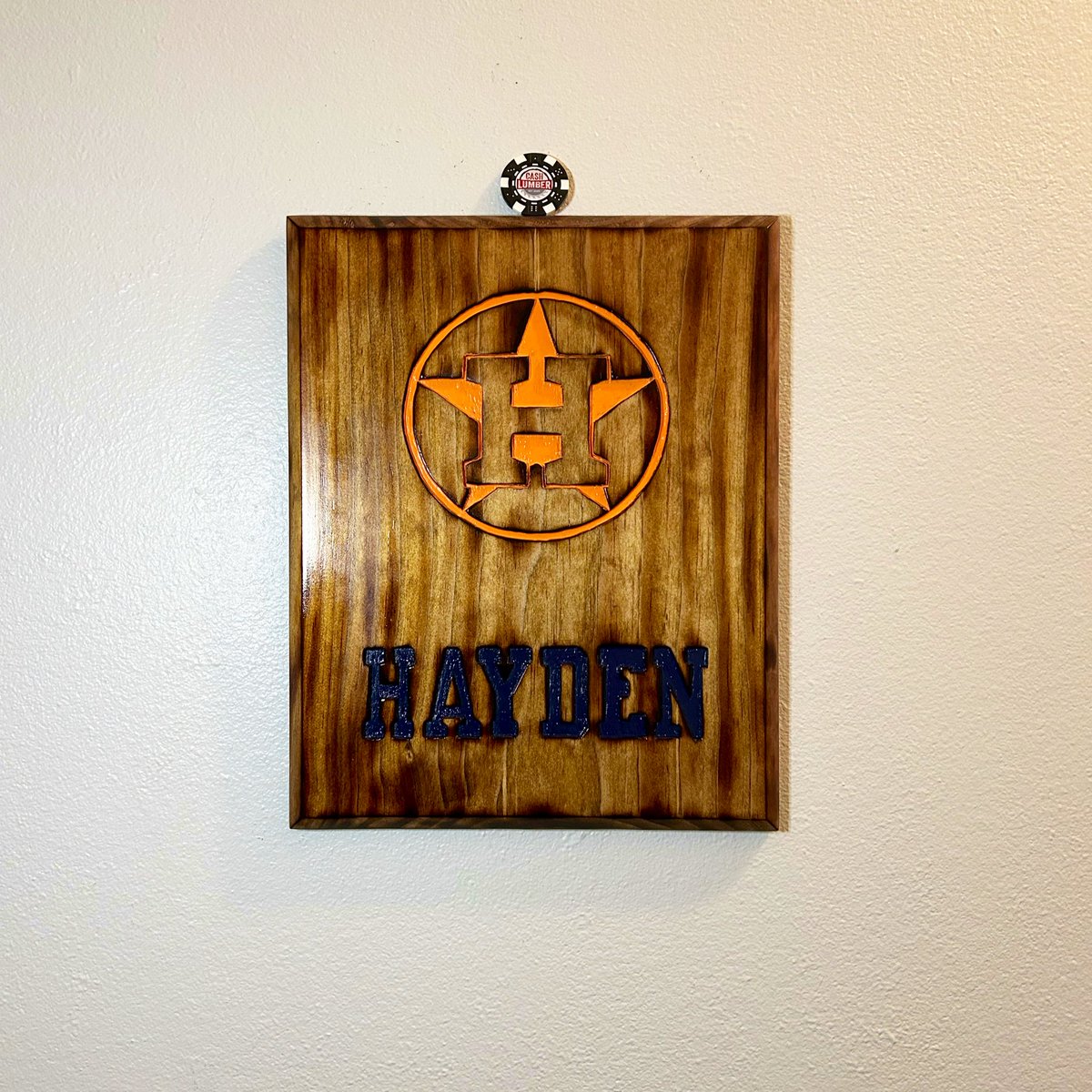 1Cash28's tweet image. Houston Astros handcrafted wood art commissions are available. Other teams, sports &amp;amp; all kinds of customs too. DM today to talk about a design. Reposts appreciated. 
#TBBReposts
#CashLumber
#BuiltForThis