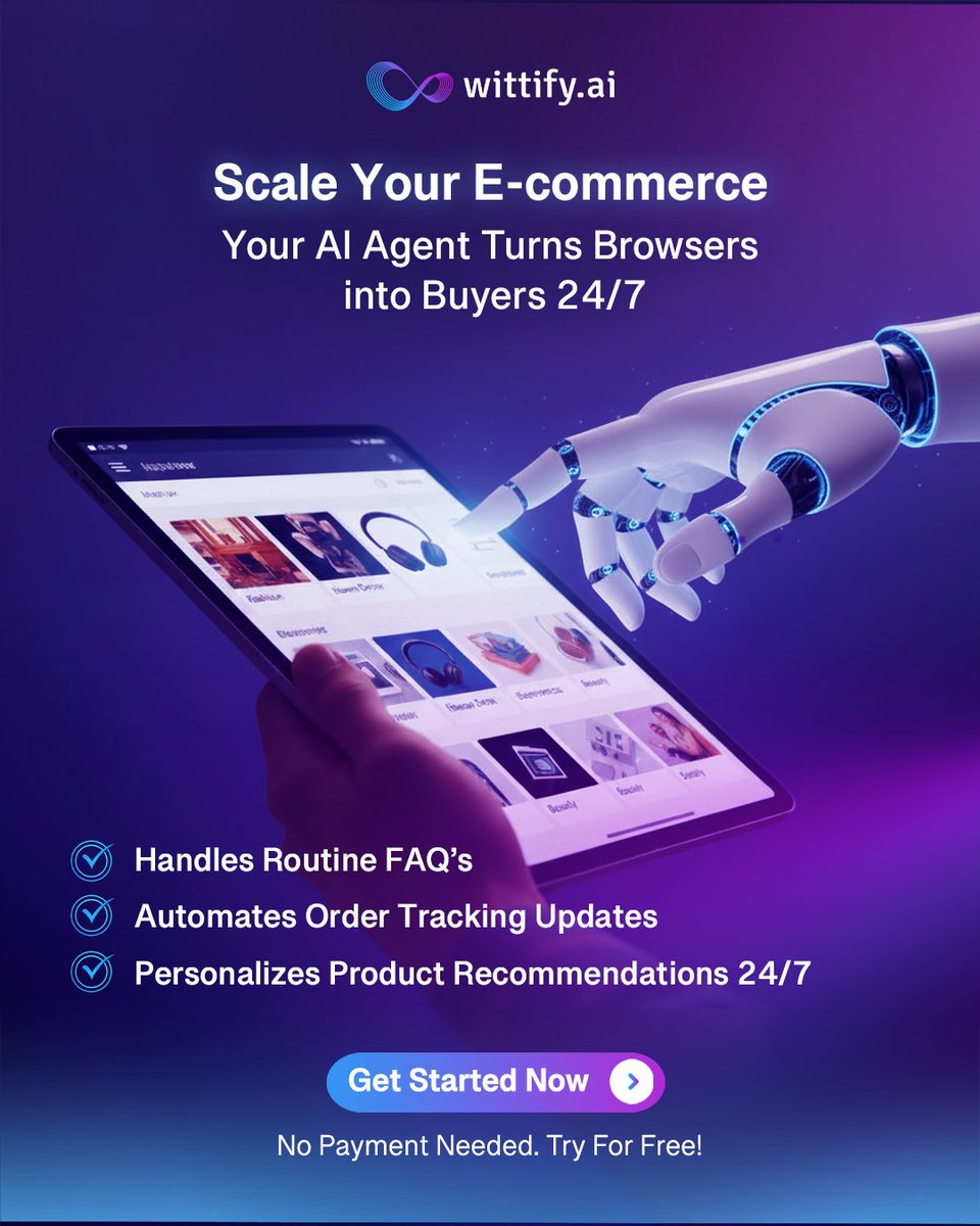 The Future of E-commerce is Automated. 🤖

Our human-like AI understands context and sentiment, offering product suggestions tailored to each shopper!

Try it Now for Free!
wittify.ai