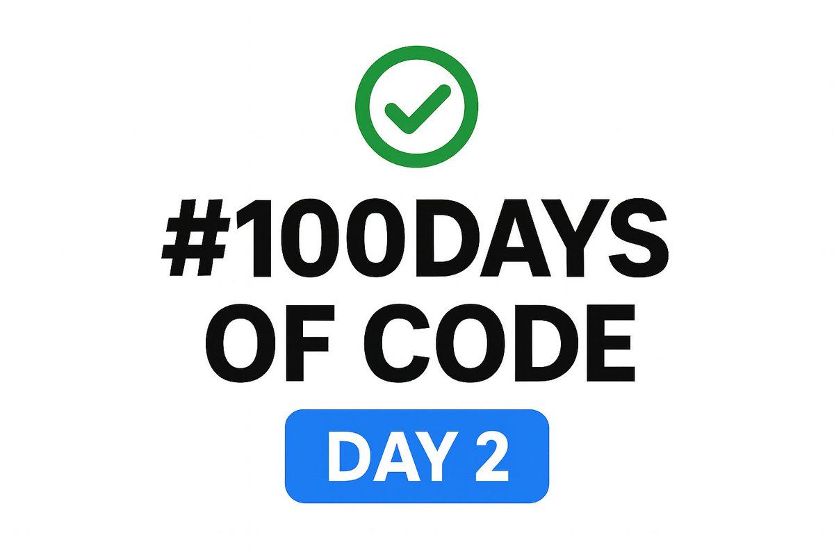 LegitLite's tweet image. DAY 2: Tip Calculator (Beginner)

Continuing strong! Today I focused on some Python fundamentals:

🔹 Data types
🔹 Numbers &amp;amp; type conversion
🔹 f-strings for cleaner output

#100DOC 
#100daysofcodingchallenge