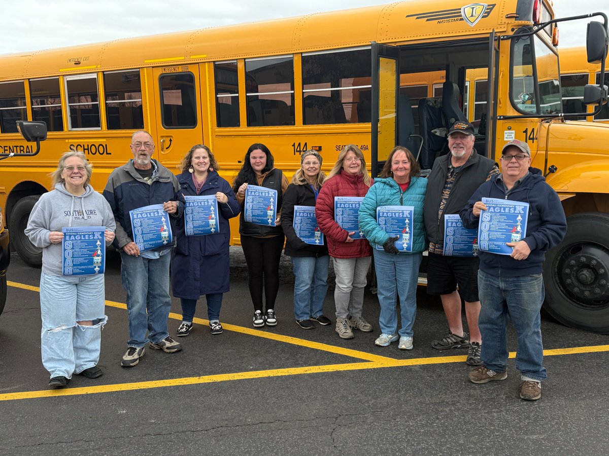Today we gave our amazing drivers magnets that have our PBIS acronym on them: S.O.A.R. The magnets are reminders to students -- like the banners in our cafeteria -- about appropriate behavior on a bus. Thank you to our drivers each and every day for all that they do!