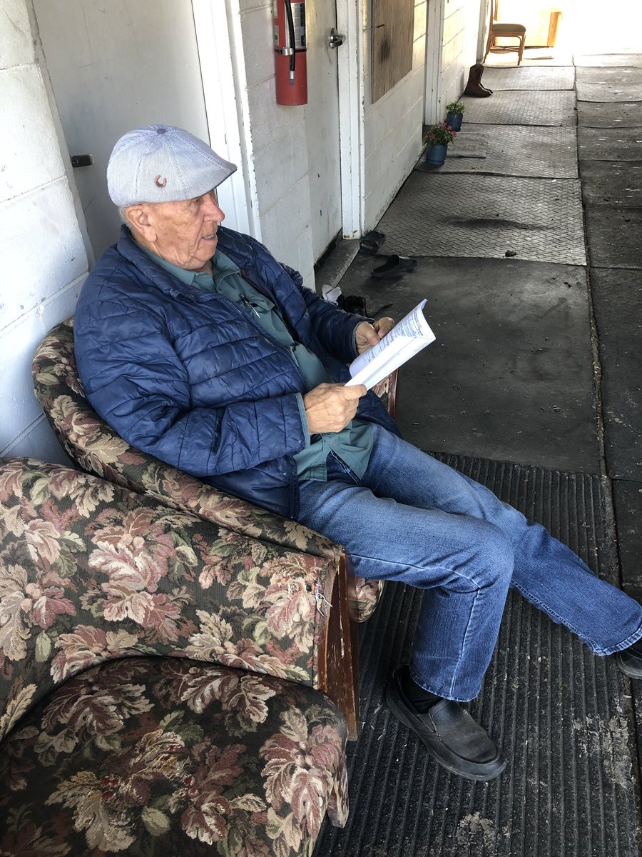 Nine-time leading trainer Gerald Bennett peruses the condition book, hoping to find the right races for his horses.