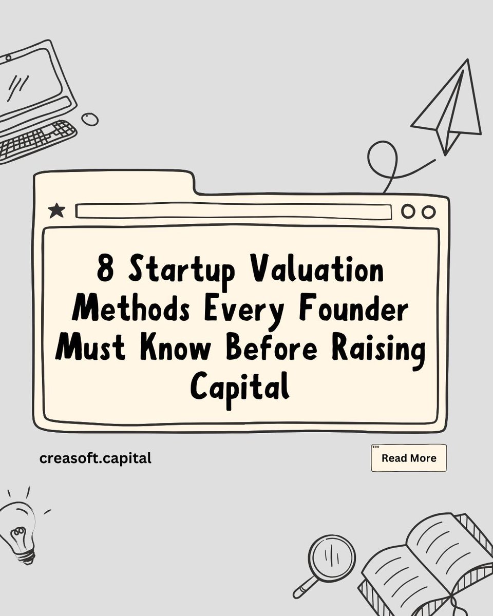 CreasoftCapital's tweet image. Pre-revenue?

Use Berkus or Scorecard. Growth stage? DCF or VC Method. Here are the 8 valuation methods that actually matter when raising capital

creasoft.capital/blogs/8-startu…

#StartupValuation #Fundraising #VCMethod #FounderGuide #StartupFinance
