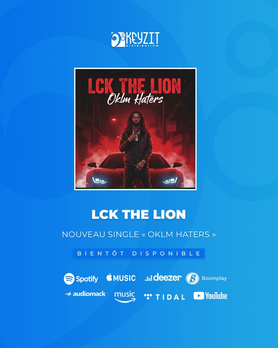 KeyzitSenegal's tweet image. 🔥 Bientôt en ligne ! 🔥
Préparez vous à découvrir “Oklm Haters” le nouveau titre de @lck_the_lion sera bientôt disponible sur les plateformes de streaming et téléchargement légal 🎵

#LckTheLion #Oklmhaters #KeyzitDistribution #Keyzit #AfricanMajor