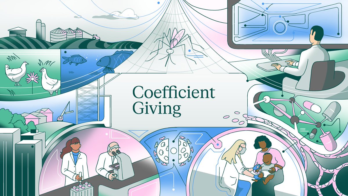 Some news: Open Philanthropy is now Coefficient Giving! Our mission is unchanged but the new name reflects our growing work with other donors to multiply the impact of their giving.

🧵 on our work to make philanthropy a more efficient "market" and plans going forward: