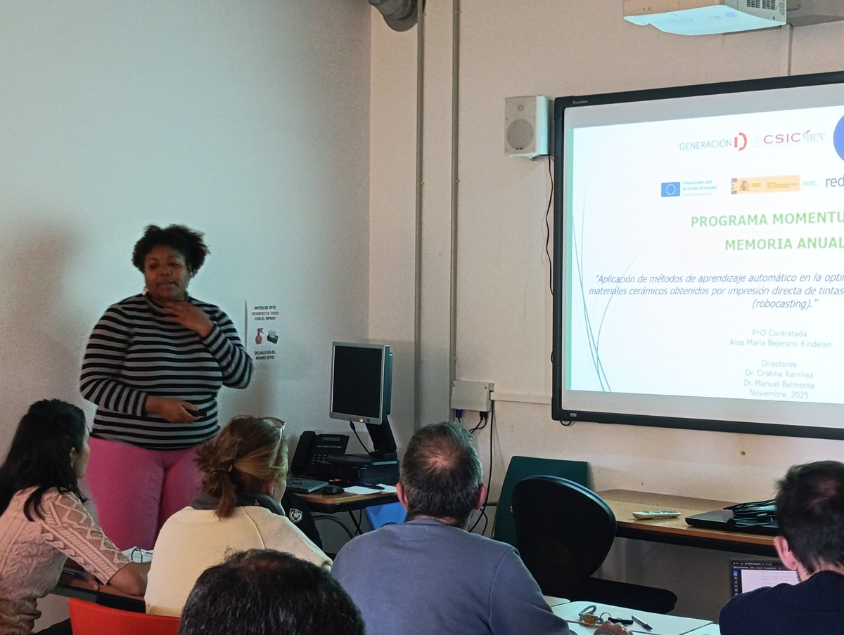 icvcsic's tweet image. 📢 Hoy se ha celebrado en el ICV-CSIC el acto de evaluación anual del programa #MomentumCSIC.
Los contratados Cayetano Hernández y Aliss María Bejerano presentaron sus avances en un acto público.
👏 Dirigidos por Aida Serrano, Adrián Quesada y Cristina Ramírez , Manuel Belmonte.