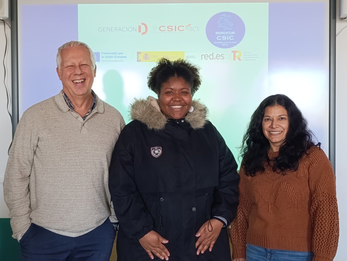 icvcsic's tweet image. 📢 Hoy se ha celebrado en el ICV-CSIC el acto de evaluación anual del programa #MomentumCSIC.
Los contratados Cayetano Hernández y Aliss María Bejerano presentaron sus avances en un acto público.
👏 Dirigidos por Aida Serrano, Adrián Quesada y Cristina Ramírez , Manuel Belmonte.