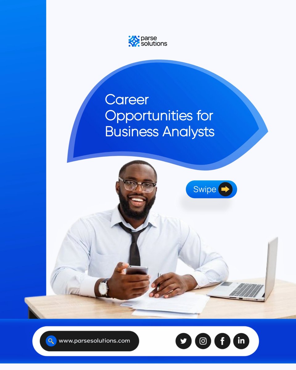 ParseSolutions's tweet image. From hospitals to banks, insurance to logistics, Business Analysts are essential everywhere. If it runs on data and strategy, it needs a Business Analyst!✨

Start your journey with Parse Solutions. 100% remote. Affordable. Designed for your growth💙