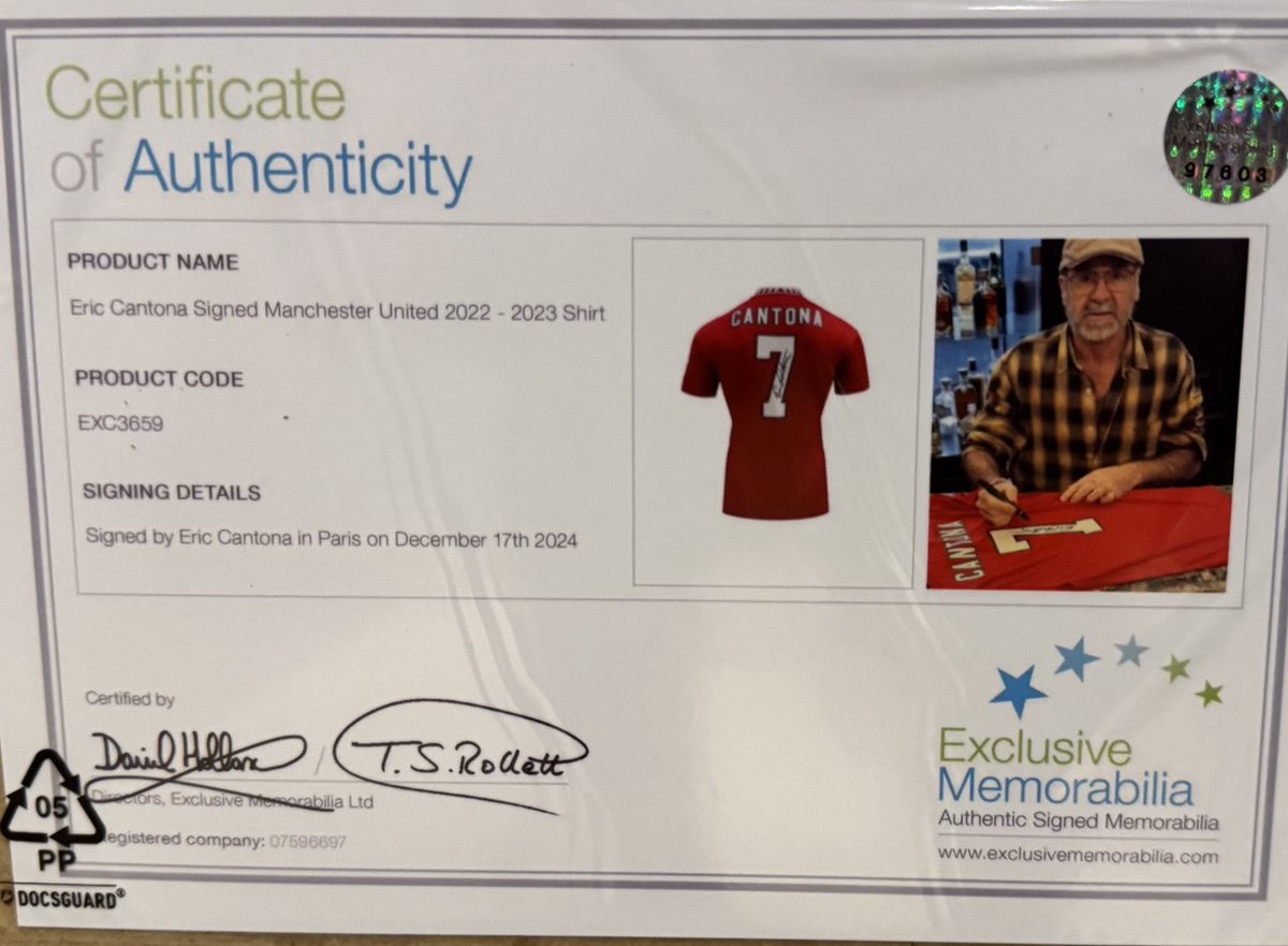 Enter for your chance to win an official Manchester United shirt personally signed by the legendary Eric Cantona — one of the most iconic players in football history! This incredible piece of memorabilia comes with a Certificate of Authenticity. raffle.boithebear.com