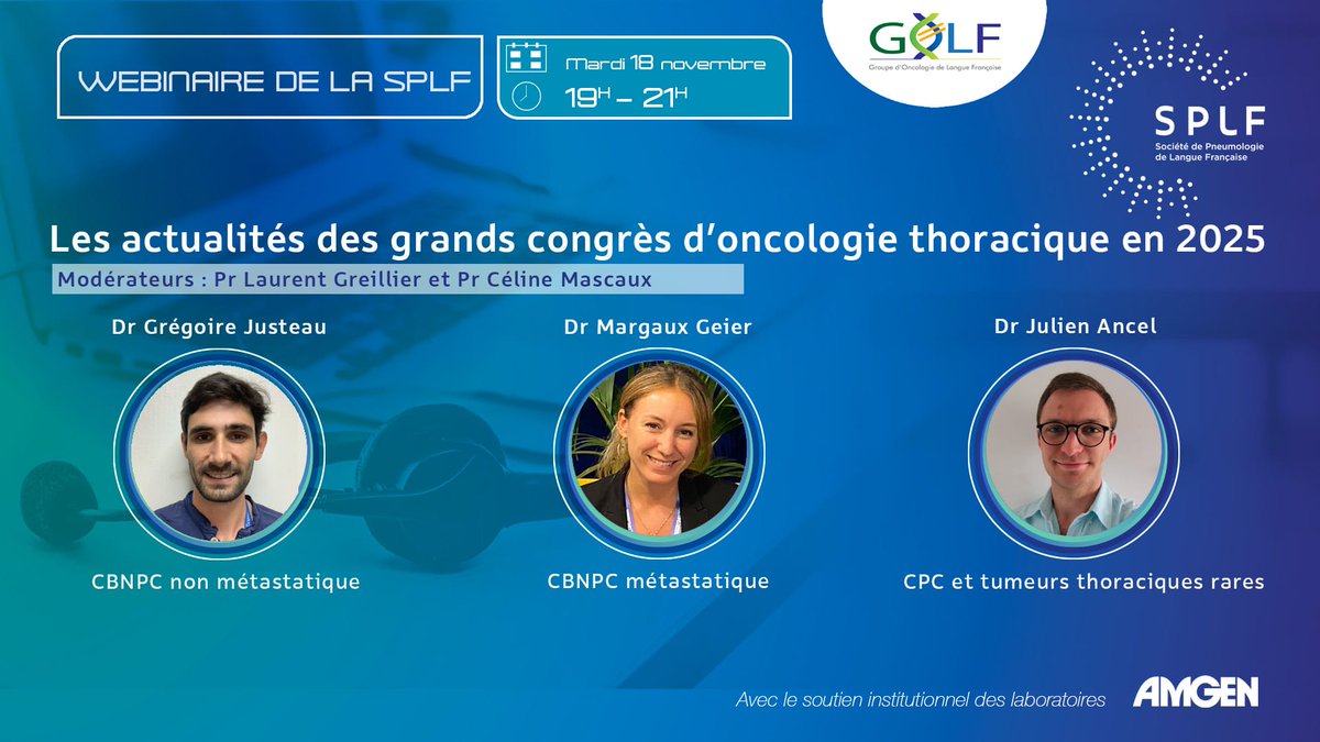 SPLF_SocPneumo's tweet image. ‼️Webinaire de la SPLF .
Les actualités des grands congrès d’oncologie thoracique en 2025
🔥 C'est ce soir !
👉 Accès direct au webinaire à partir de 19h  :
us02web.zoom.us/j/84919027497
#oncologie #thoracique #respiration #poumon #cancer