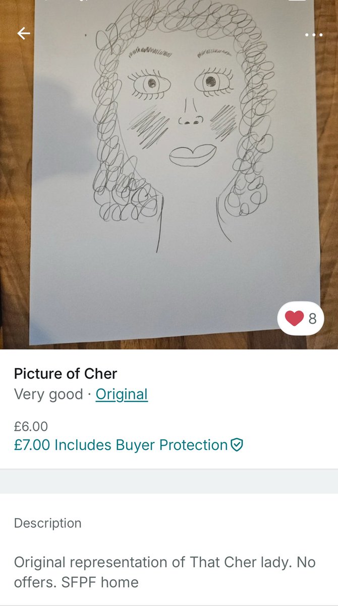 NotThatAlan's tweet image. A Cher picture on Vinted for six quid, if I talk them down, that’s my retirement plan sorted.