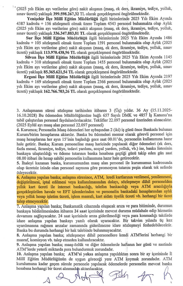 Diyarbakır İl MEM promosyon sözleşmesinde bankanın EFT/Havale ücreti alamayacağı açıkça yazıyor.
Buna rağmen Akbank şu an personelden EFT ücreti kesiyor.

Birçok kişi fark etmemiş olabilir; hesap hareketlerinizi kontrol etmenizde fayda var.

16:00 öncesi/sonrası farketmeksizin.