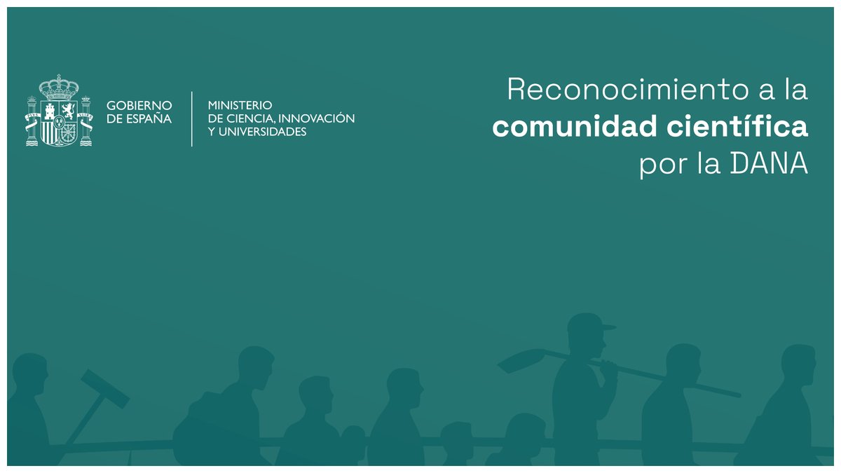 CienciaGob's tweet image. 📍 La ministra @DianaMorantR preside hoy el acto de reconocimiento a la comunidad científica con motivo del primer aniversario de la Dana.

⌚ A  las 17:00 h, en el Centre Cultural de Picanya.

📲 Síguelo en directo aquí: youtube.com/live/qf--V06c6…
