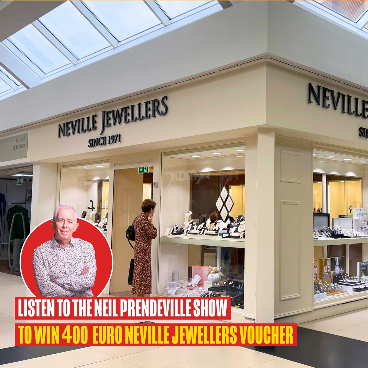 CorksRedFM's tweet image. Listen in to The Neil Prendeville Show this week to win a €400 voucher for Neville Jewellers 💍