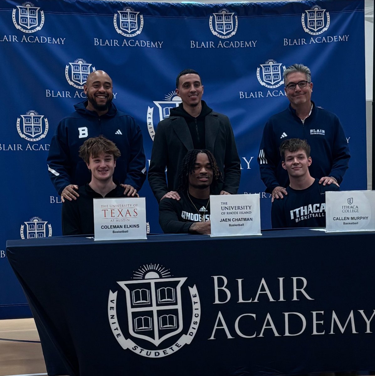 AdamZagoria's tweet image. 6-foot-10 @BlairAcademyMBB C
@ColemanElkins has signed with @TexasMBB 

@2Jaen with @RhodyMBB 

@MurphyCallen with @IthacaMBB