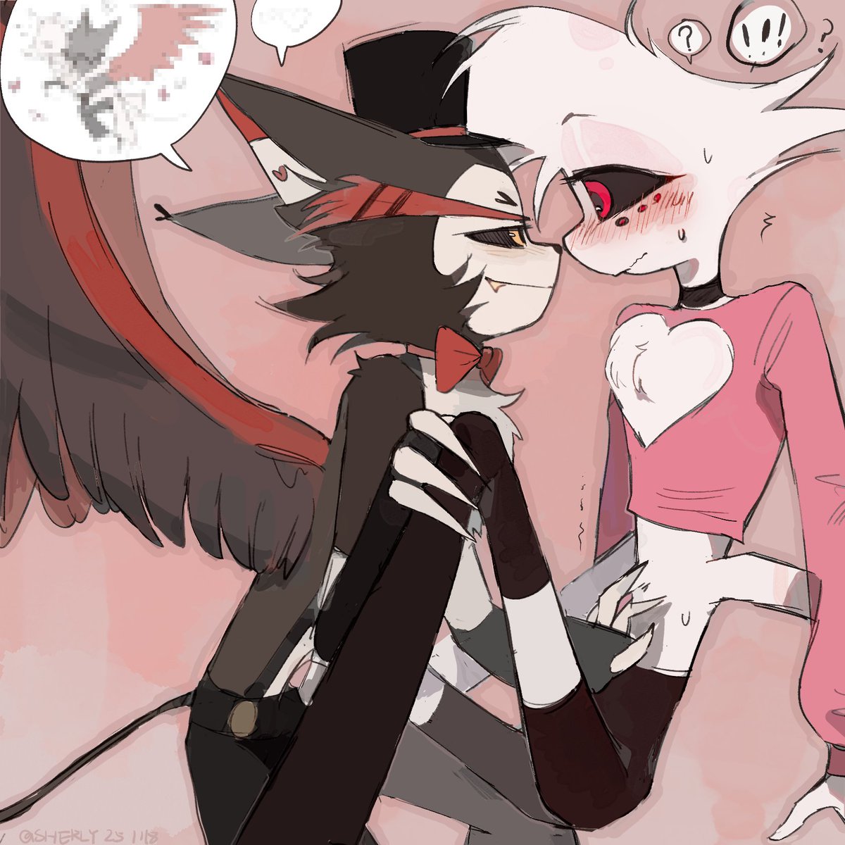 bluesherly34266's tweet photo. ＃huskerdust
#HazbinHotel 

always wanna see scene like this↓ https://t.co/zQTN4s2moU