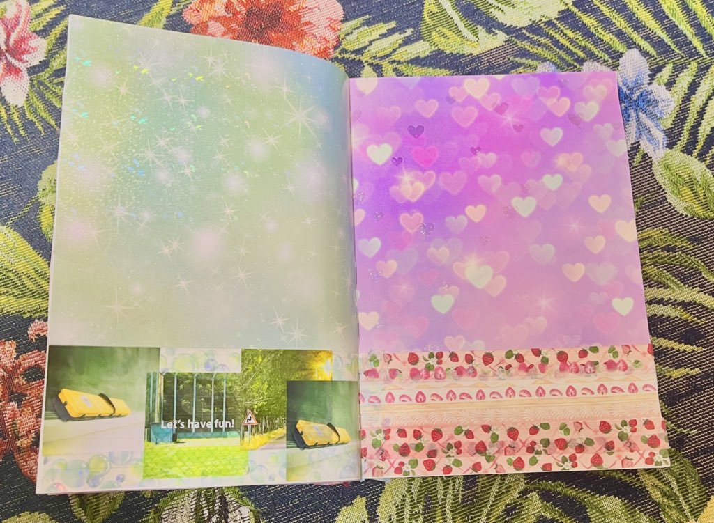 maddercountry's tweet image. ページごとにデザインペーパーの柄が違うノートを作りました🐈💕
ノートなので持ち歩き可能な推し活の背景にもなります🧸♡
デザペが主役のノートです📃✨
#デザインペーパー　#デザペ
#紙もの好きさんと繋がりたい