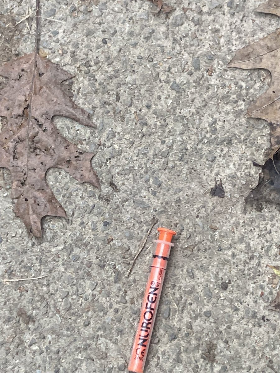 Drug problem getting really bad in the area… syringes lying about everywhere